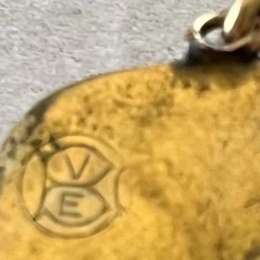 Vintage Art Nouveau "solid gold shell" miniature coin purse with attached chain - Picture 7 of 10